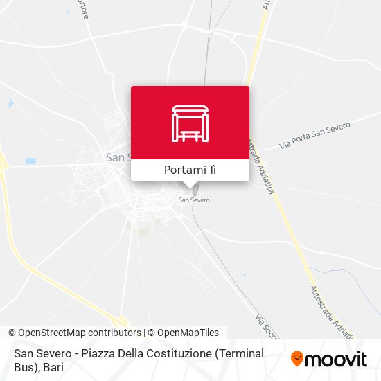 Mappa San Severo - Piazza Della Costituzione (Terminal Bus)