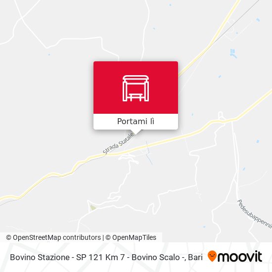 Mappa Bovino Stazione - SP 121 Km 7 - Bovino Scalo -