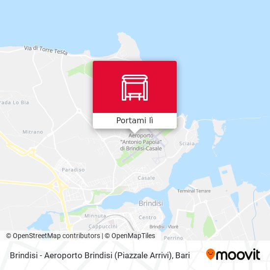 Mappa Brindisi - Aeroporto Brindisi (Piazzale Arrivi)