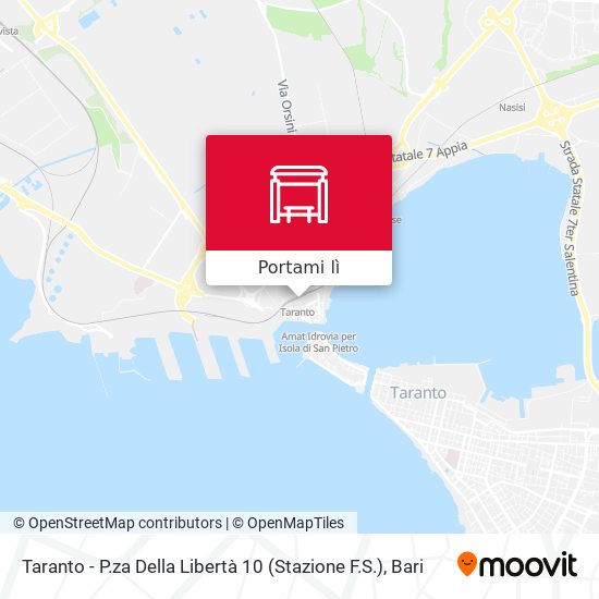 Mappa Taranto - P.za Della Libertà 10 (Stazione F.S.)