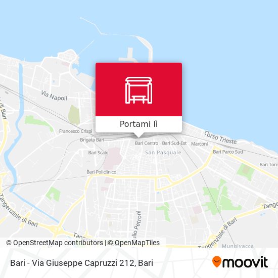 Mappa Bari - Via Giuseppe Capruzzi 212