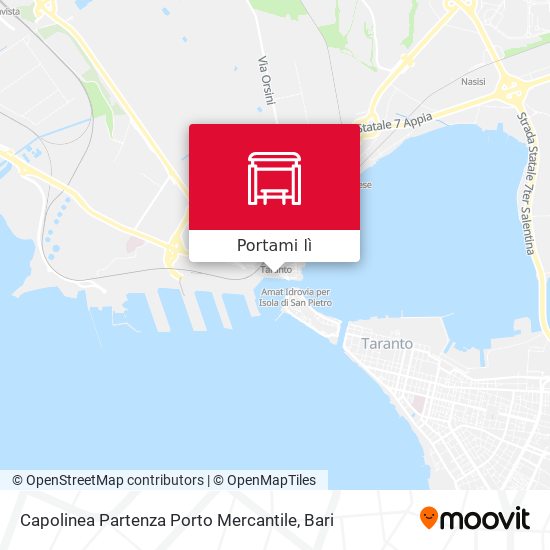 Mappa Capolinea Partenza Porto Mercantile