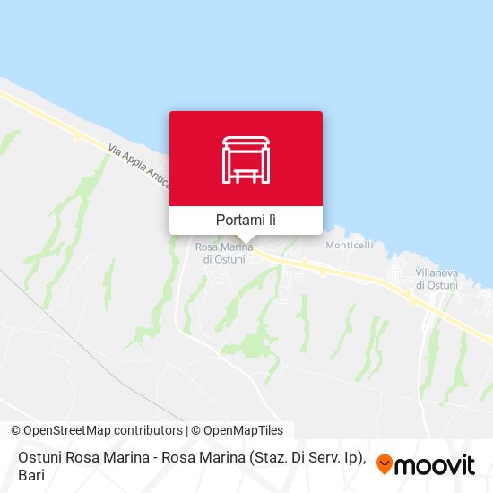 Mappa Ostuni Rosa Marina - Rosa Marina (Staz. Di Serv. Ip)