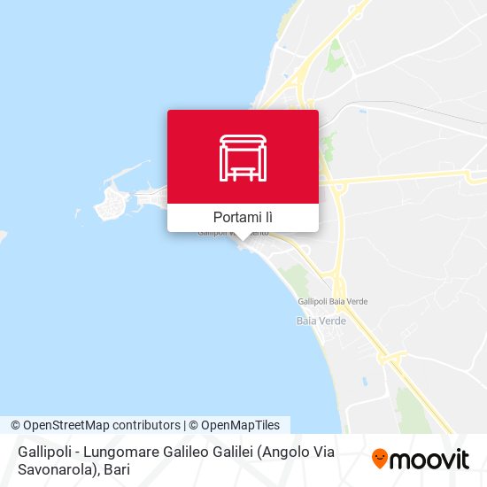 Mappa Gallipoli - Lungomare Galileo Galilei (Angolo Via Savonarola)