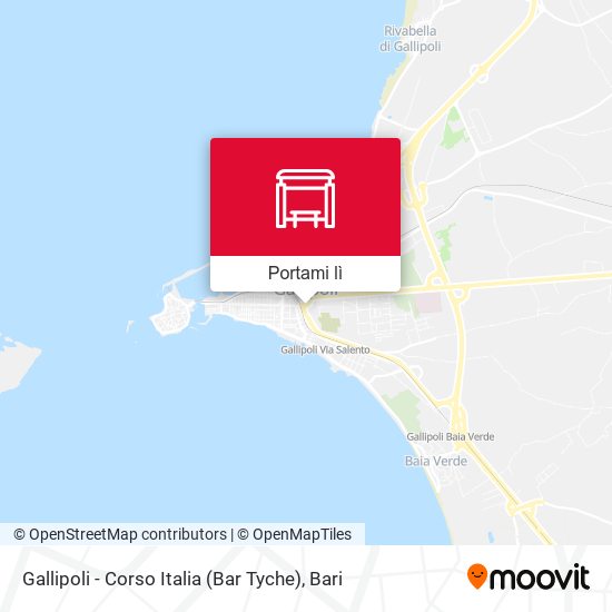 Mappa Gallipoli - Corso Italia (Bar Tyche)