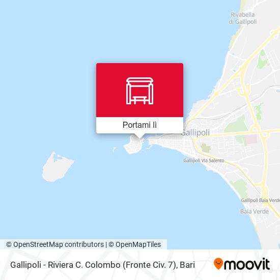 Mappa Gallipoli - Riviera C. Colombo (Fronte Civ. 7)