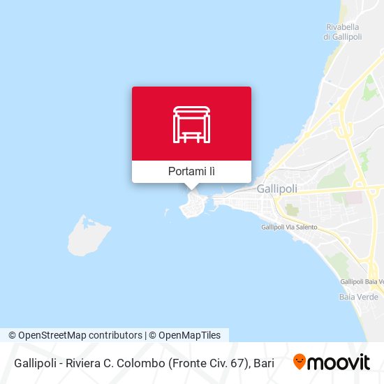 Mappa Gallipoli - Riviera C. Colombo (Fronte Civ. 67)