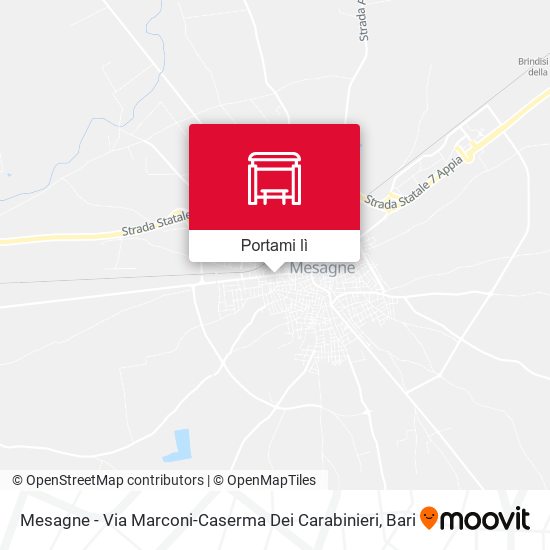 Mappa Mesagne - Via Marconi-Caserma Dei Carabinieri