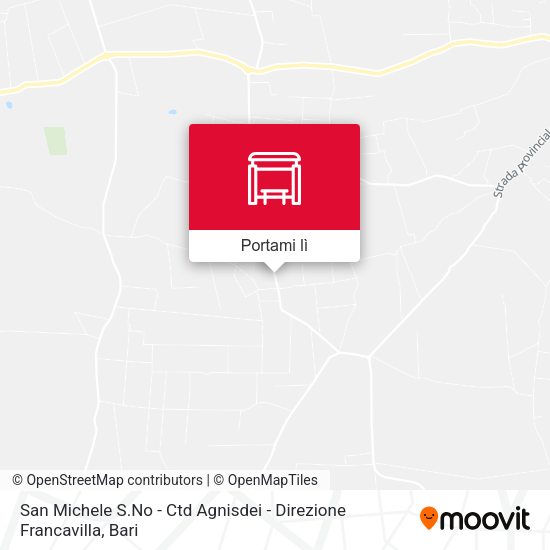 Mappa San Michele S.No - Ctd Agnisdei - Direzione Francavilla