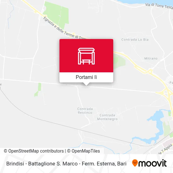 Mappa Brindisi - Battaglione S. Marco - Ferm. Esterna