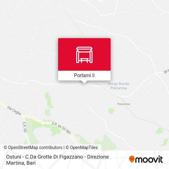 Mappa Ostuni - C.Da Grotte Di Figazzano - Direzione Martina