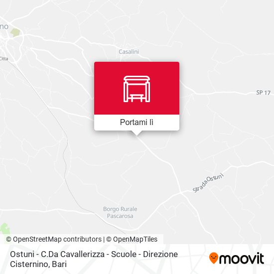 Mappa Ostuni - C.Da Cavallerizza - Scuole - Direzione Ceglie