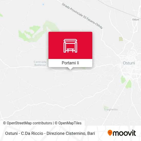 Mappa Ostuni - C.Da Riccio - Direzione Cisternino