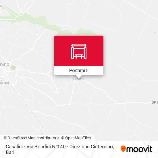 Mappa Casalini - Via Brindisi N°140 - Direzione Cisternino