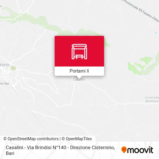 Mappa Casalini - Via Brindisi N°140 - Direzione Cisternino