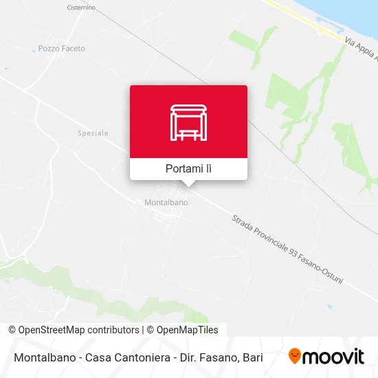 Mappa Montalbano - Casa Cantoniera - Dir. Fasano