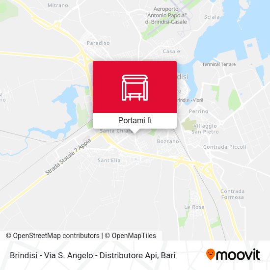 Mappa Brindisi - Via S. Angelo - Distributore Api