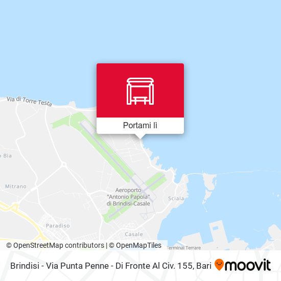 Mappa Brindisi - Via Punta Penne - Di Fronte Al Civ. 155
