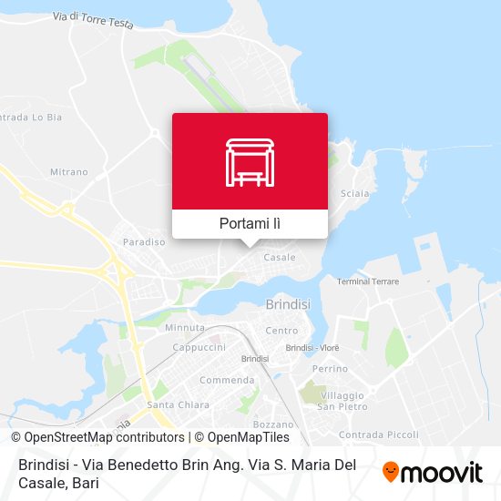 Mappa Brindisi - Via Benedetto Brin Ang. Via S. Maria Del Casale