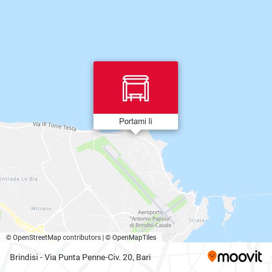 Mappa Brindisi - Via Punta Penne-Civ. 20