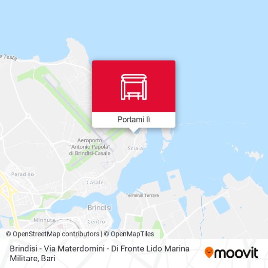 Mappa Brindisi - Via Materdomini - Di Fronte Lido Marina Militare