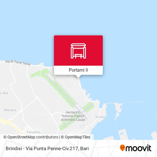 Mappa Brindisi - Via Punta Penne-Civ.217