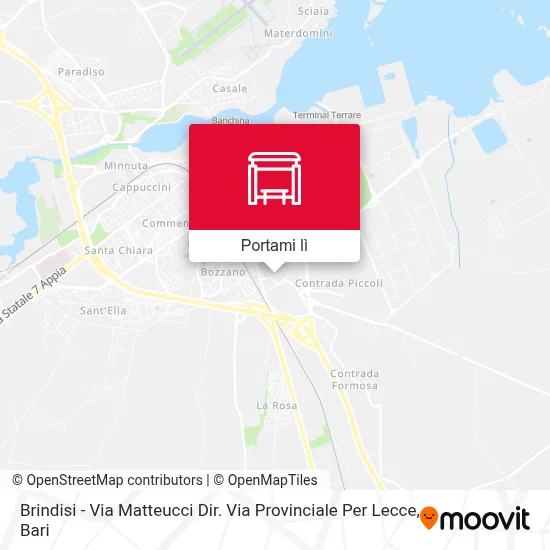Mappa Brindisi - Via Matteucci Dir. Via Provinciale Per Lecce