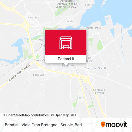 Mappa Brindisi - Viale Gran Bretagna - Scuole