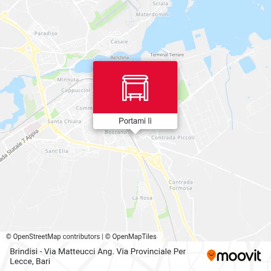 Mappa Brindisi - Via Matteucci Ang. Via Provinciale Per Lecce