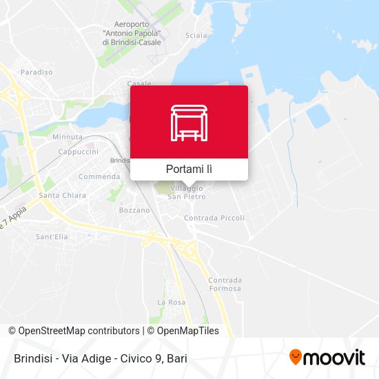 Mappa Brindisi - Viale Commenda - Biblioteca Prov.