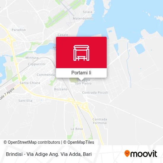 Mappa Brindisi - Via Adige Ang. Via Adda