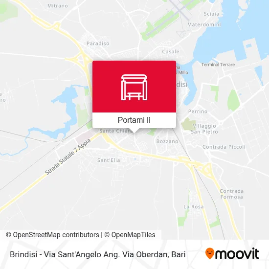 Mappa Brindisi - Via Sant'Angelo Ang. Via Oberdan
