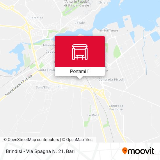 Mappa Brindisi - Via Spagna N. 21