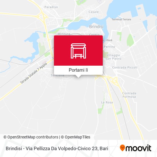 Mappa Brindisi - Via Pellizza Da Volpedo-Civico 23