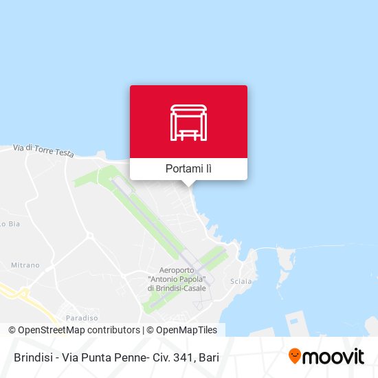 Mappa Brindisi - Via Punta Penne- Civ. 341