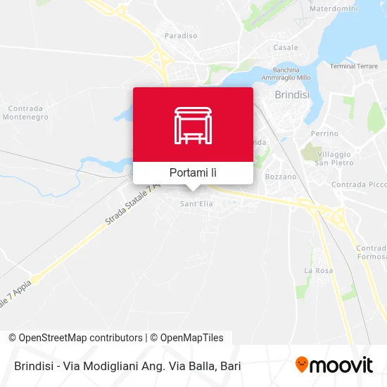 Mappa Brindisi - Via Modigliani Ang. Via Balla