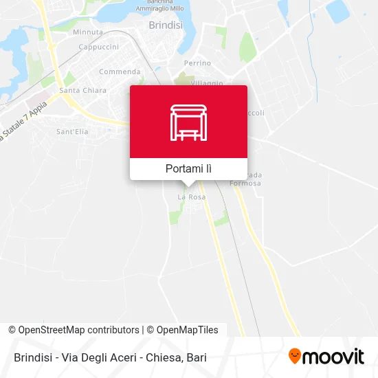 Mappa Brindisi - Via Degli Aceri - Chiesa