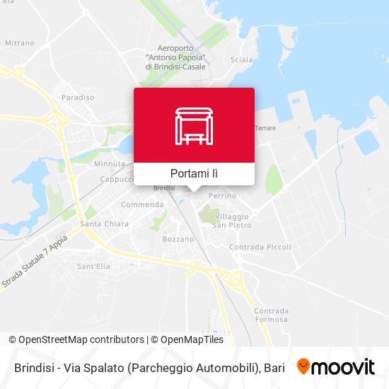 Mappa Brindisi - Via Spalato (Parcheggio Automobili)