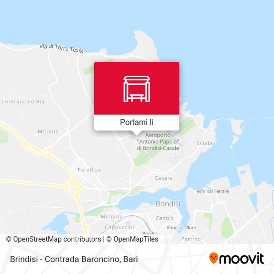 Mappa Brindisi - Contrada Baroncino