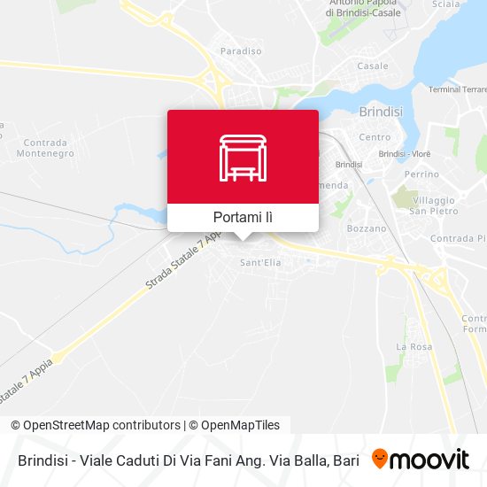 Mappa Brindisi - Viale Caduti Di Via Fani Ang. Via Balla