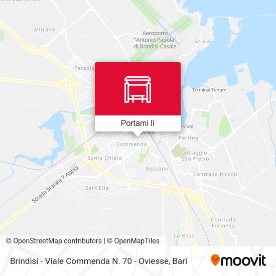Mappa Brindisi - Viale Commenda N. 70 - Oviesse