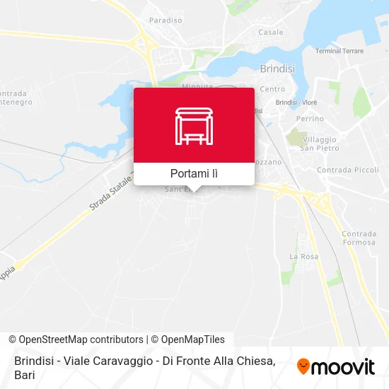 Mappa Brindisi - Viale Caravaggio - Di Fronte Alla Chiesa