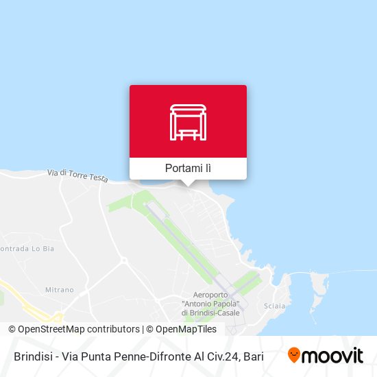 Mappa Brindisi - Via Punta Penne-Difronte Al Civ.24