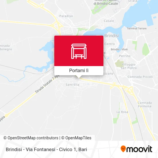 Mappa Brindisi - Via Fontanesi - Civico 1