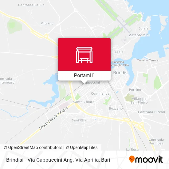 Mappa Brindisi - Via Cappuccini Ang. Via Aprilia