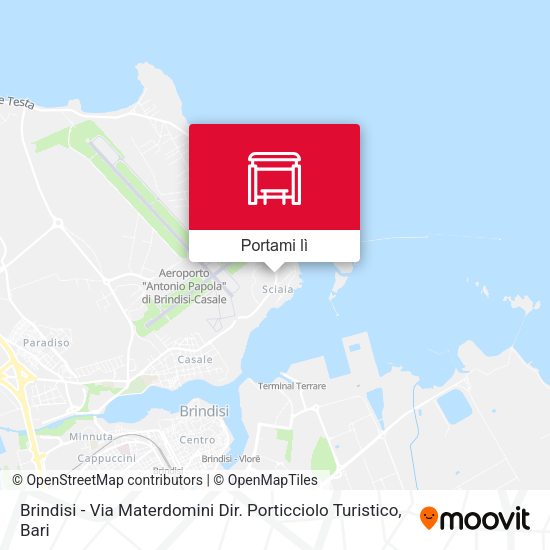 Mappa Brindisi - Via Ponte Ferroviario - Direzione Centro