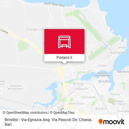 Mappa Brindisi - Via Egnazia Ang. Via Pascoli Dir. Chiesa