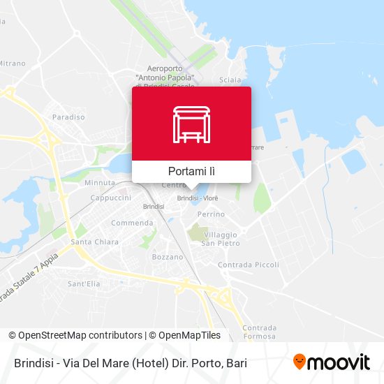 Mappa Brindisi - Via Del Mare (Hotel) Dir. Porto