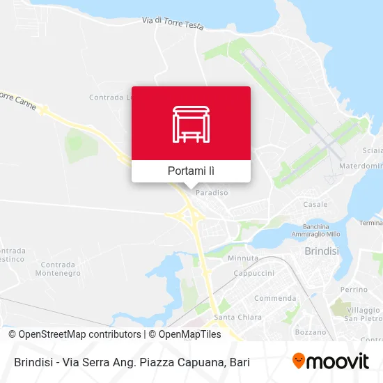 Mappa Brindisi - Via Serra Ang. Piazza Capuana