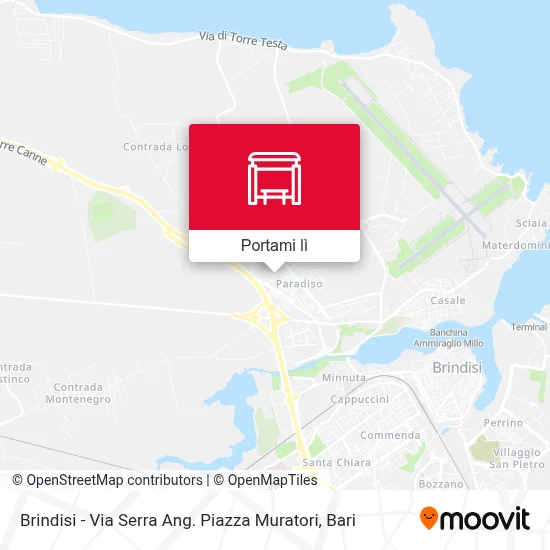 Mappa Brindisi - Via Serra Ang. Piazza Muratori